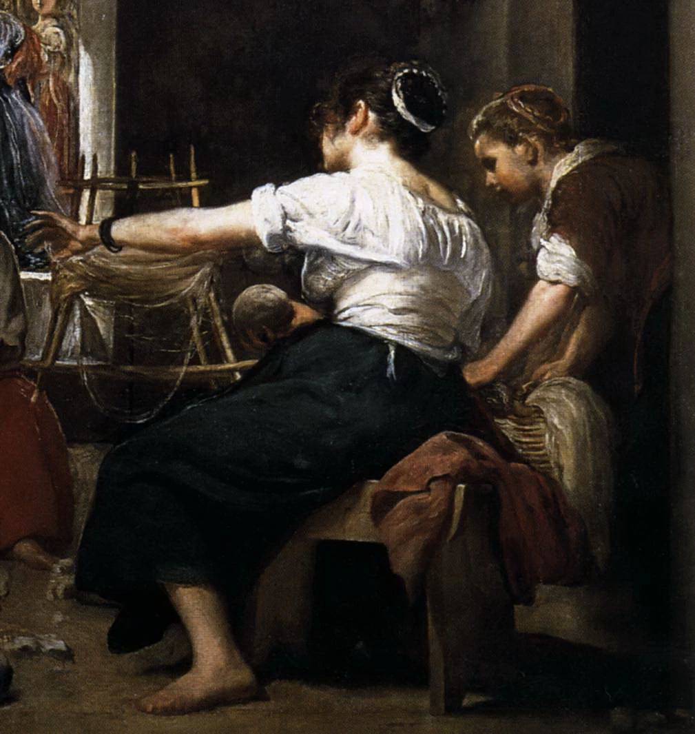 La favola di Aracne - dettaglio 1, Museo del Prado, Madrid